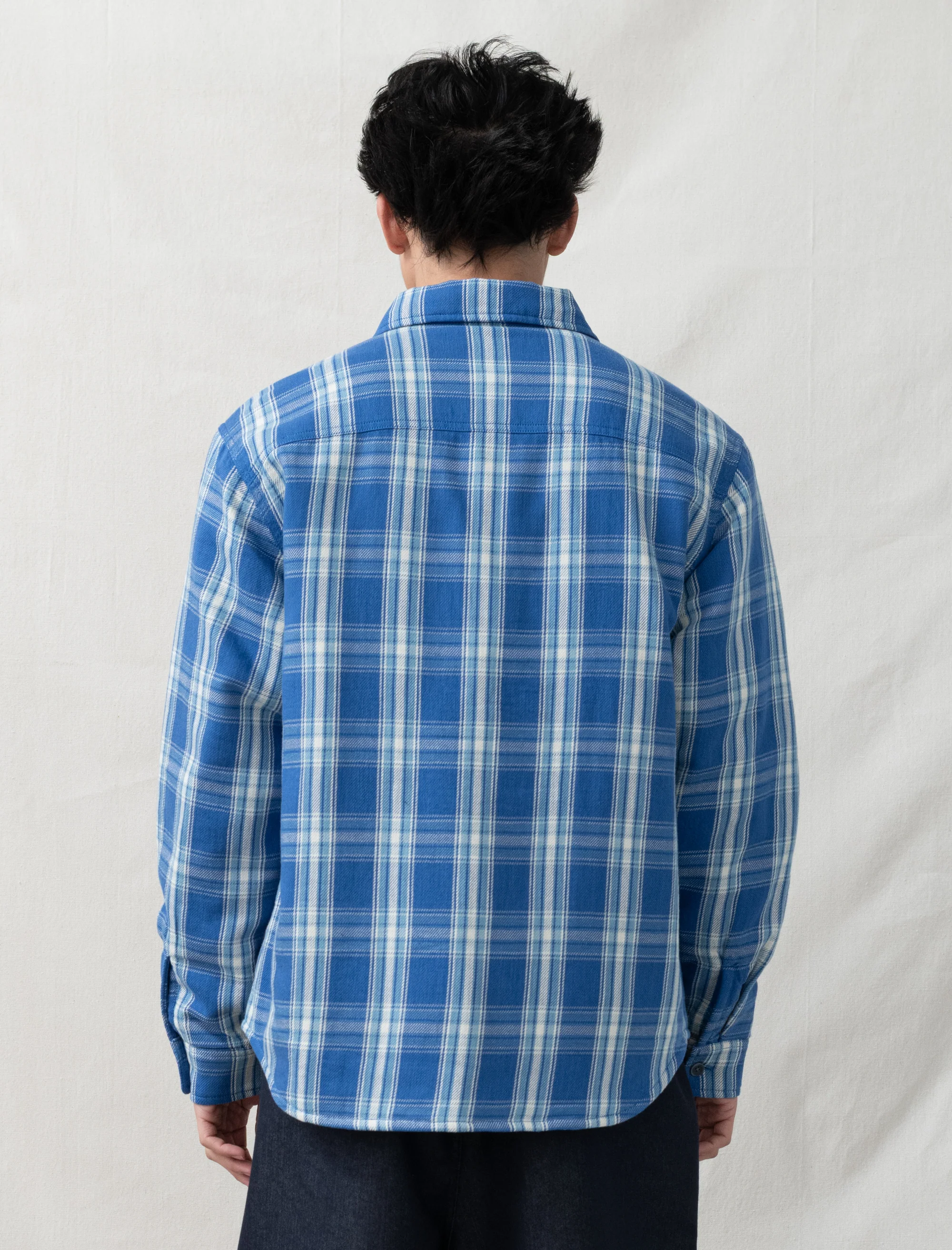 Lau Plaid Shirt Jacket (Blue) - Image 3