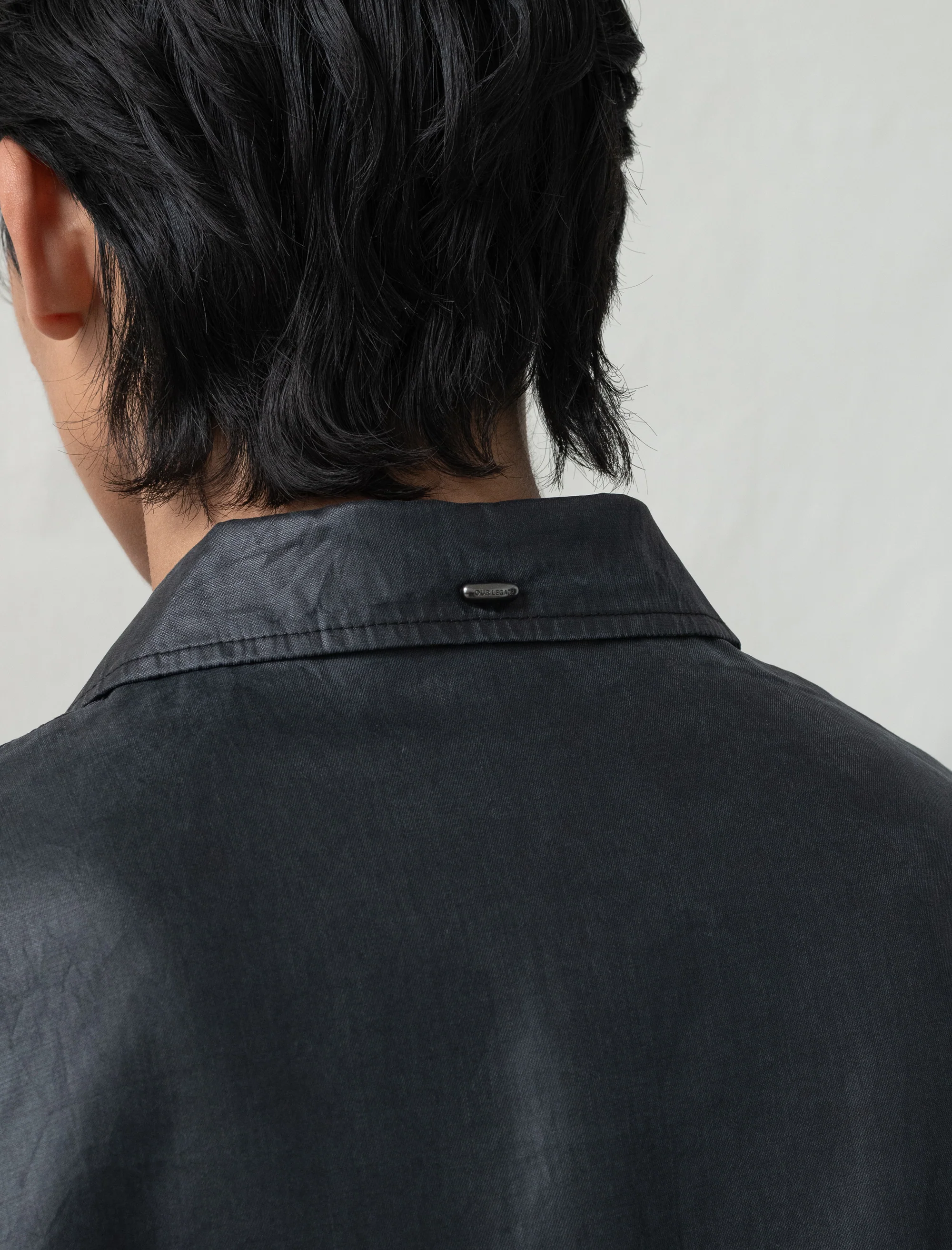 Mini Jacket Worker (Lacquer Black Mirror Tencel) - Image 6