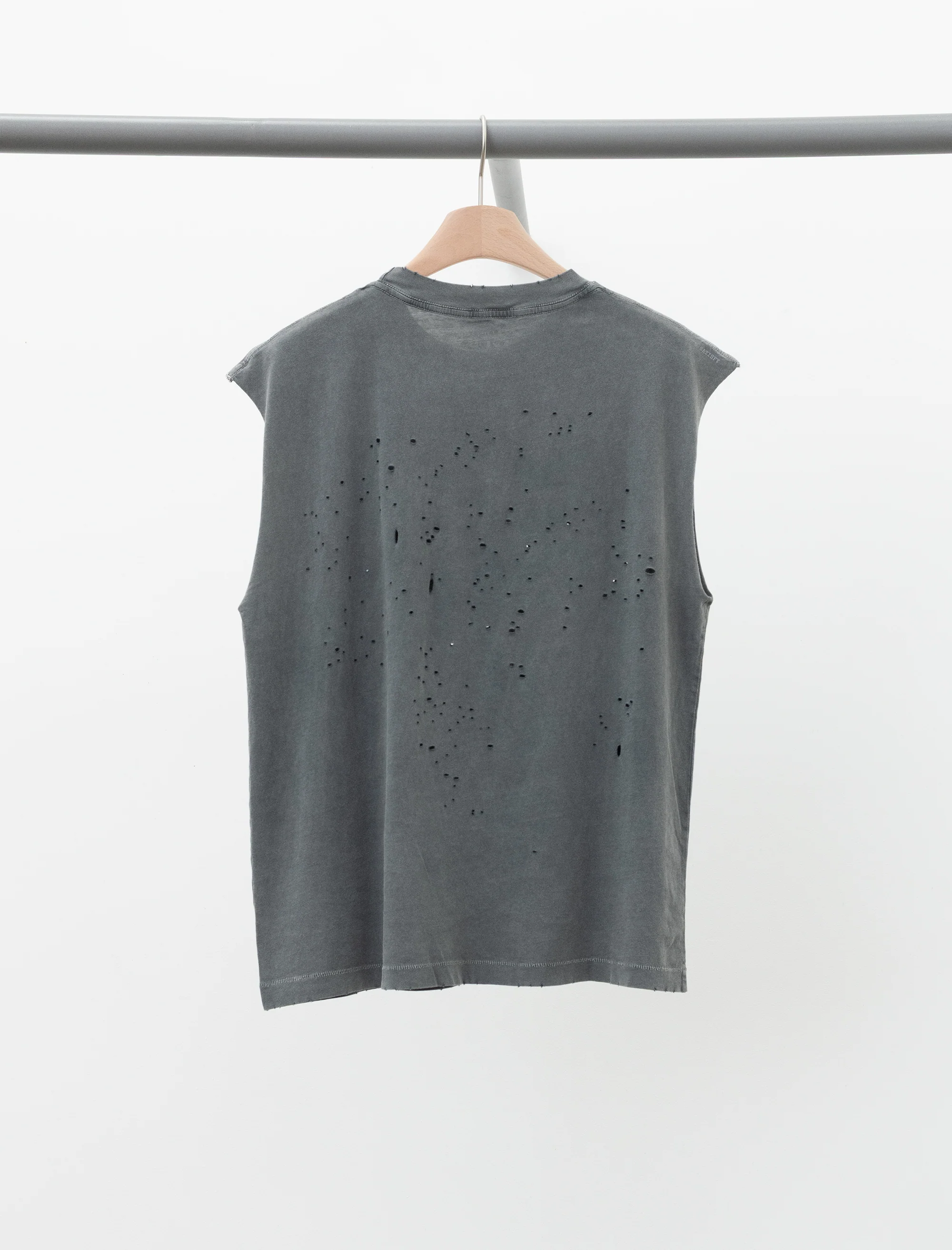 MothTech Muscle Tee (Faded Black) - Image 2