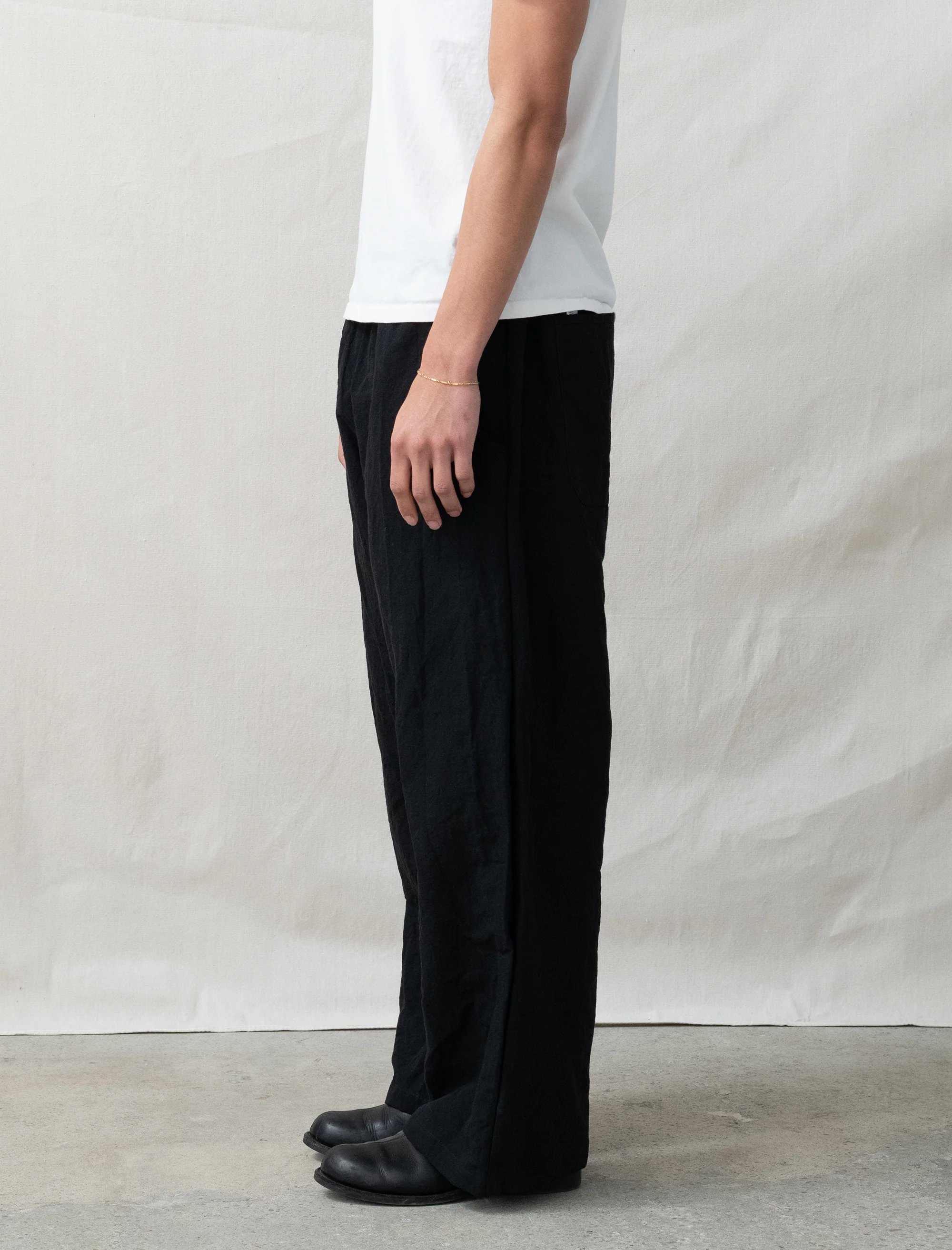 R20P5 Solid Pants (Black Linen) - Image 4