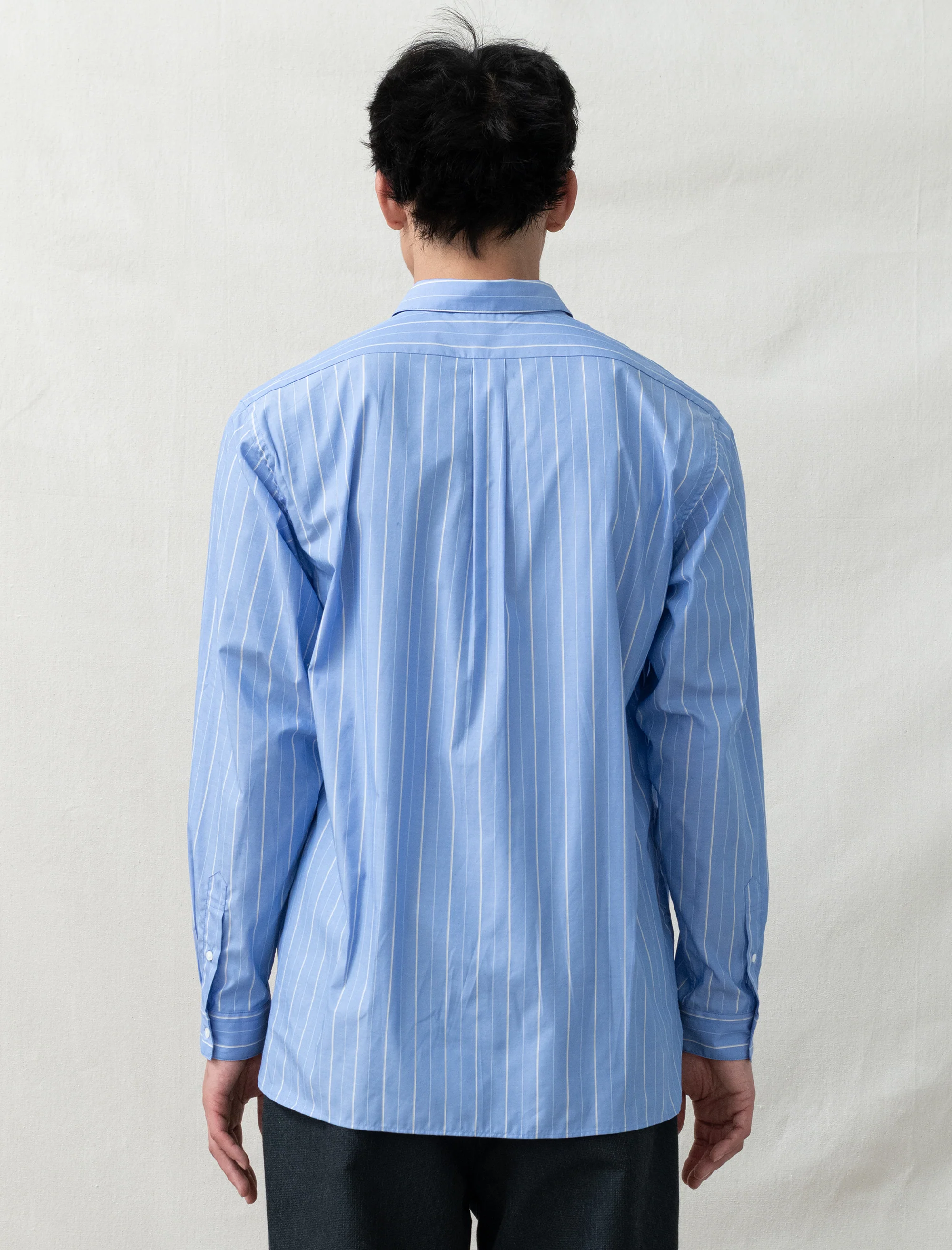 Regular Collar Shirt (Blue Stripe) - Image 4