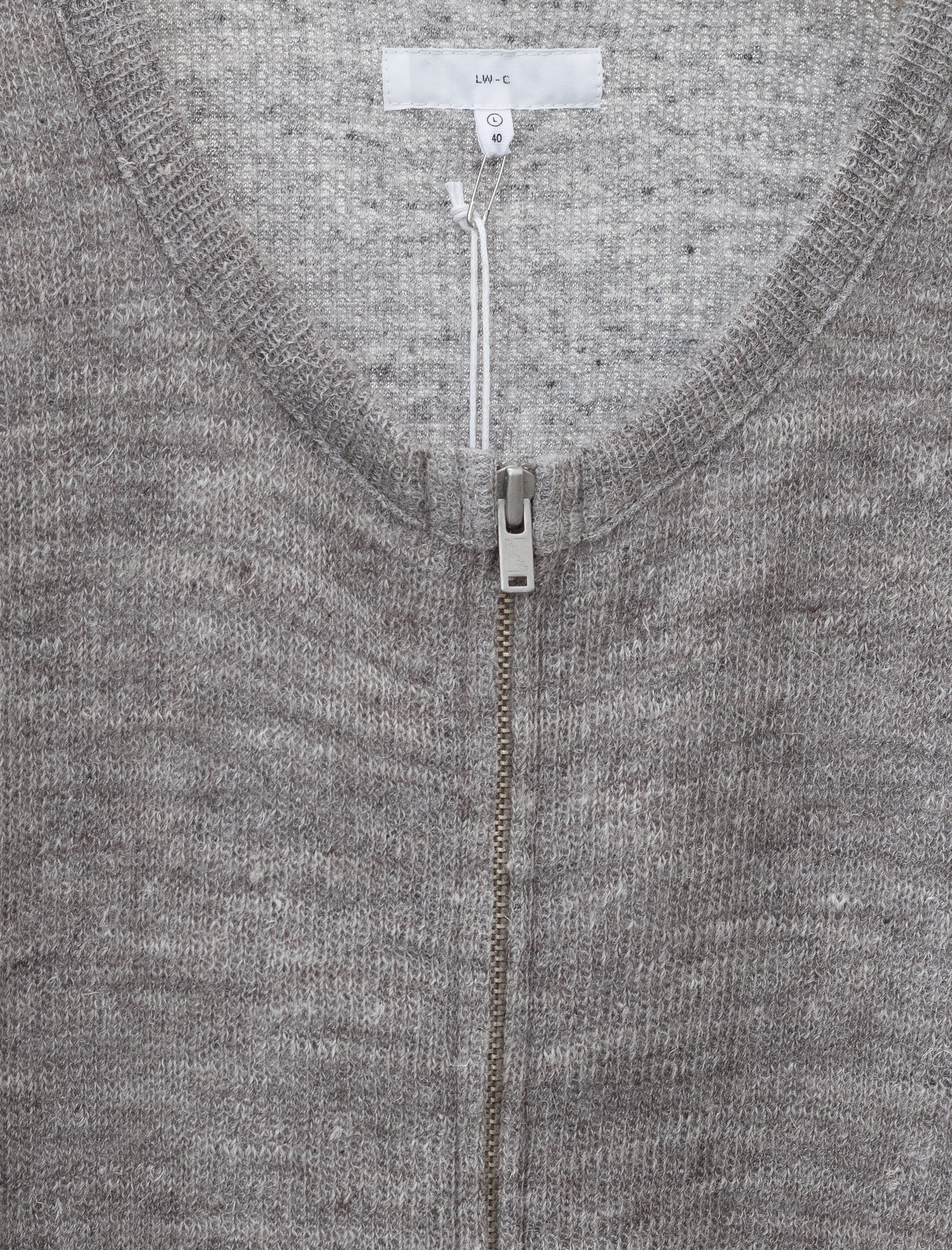 Zip Crewneck (Grey Melange) - Image 3